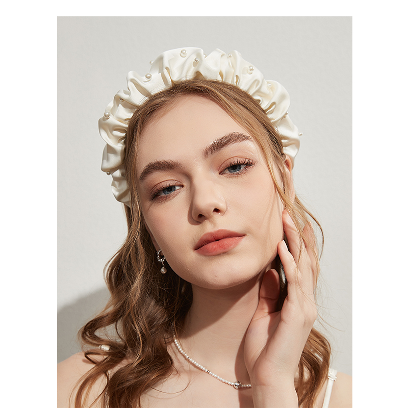 DAINEI岱妮优雅珍珠褶皱发箍时尚