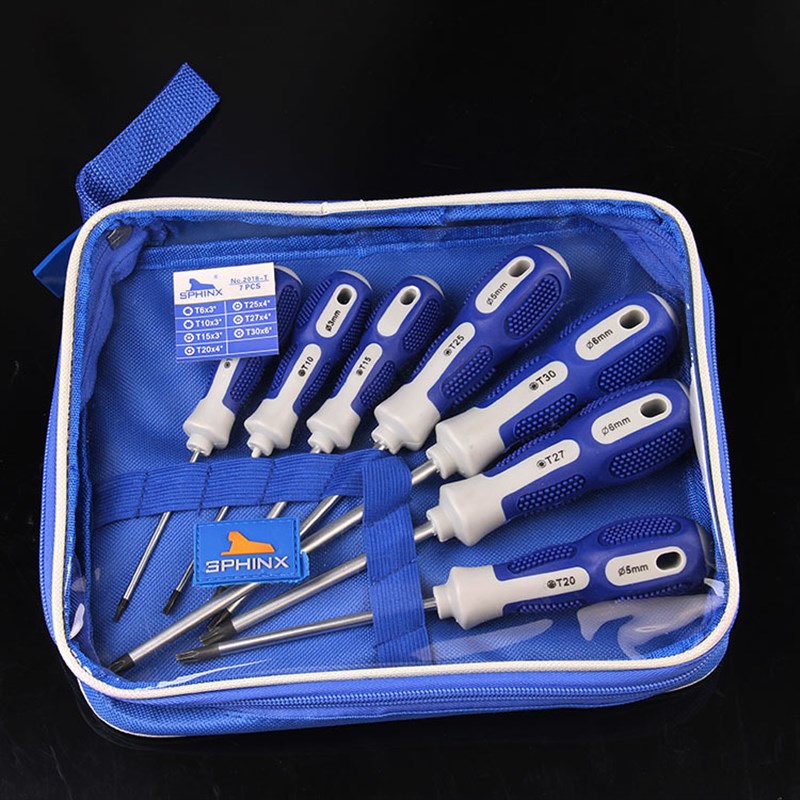 拆装汽车T30螺丝刀套装 带孔梅花T25螺丝刀组合 T20螺丝批T10起子
