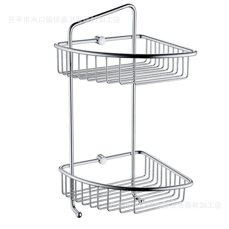 双层铜网篮角架浴室镀铬置物篮浴室角篮铜篮0178,家装主材,卫浴置物架,淘宝优惠券,粉丝福利购,淘宝优惠卷