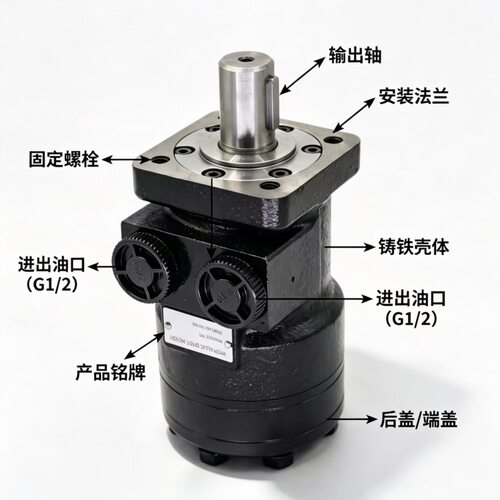液压马达OMM/BMM/HMM丹佛斯151G伊顿JS129同款高速摆线液压马达