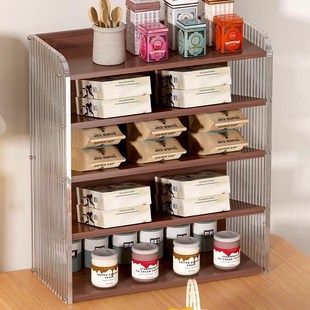 餐桌置物架多层储物客厅台面水杯架子零食架收纳神器桌面上整理架