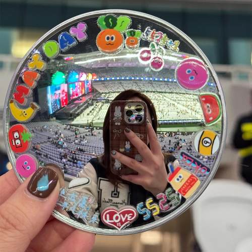 五月天演唱会物料diy自拍凸面镜小圆镜子追星旅游情侣拍合照神器