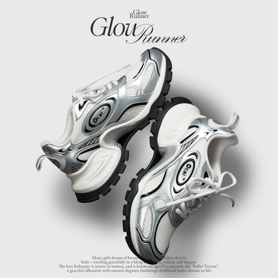 Ocai Speed Silver 流光暇音 追光跑鞋 潮流厚底增高运动老爹鞋女