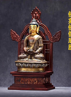 非洲紫檀木佛像底座佛龛供桌小型供台家用佛像坐台实木佛像底座