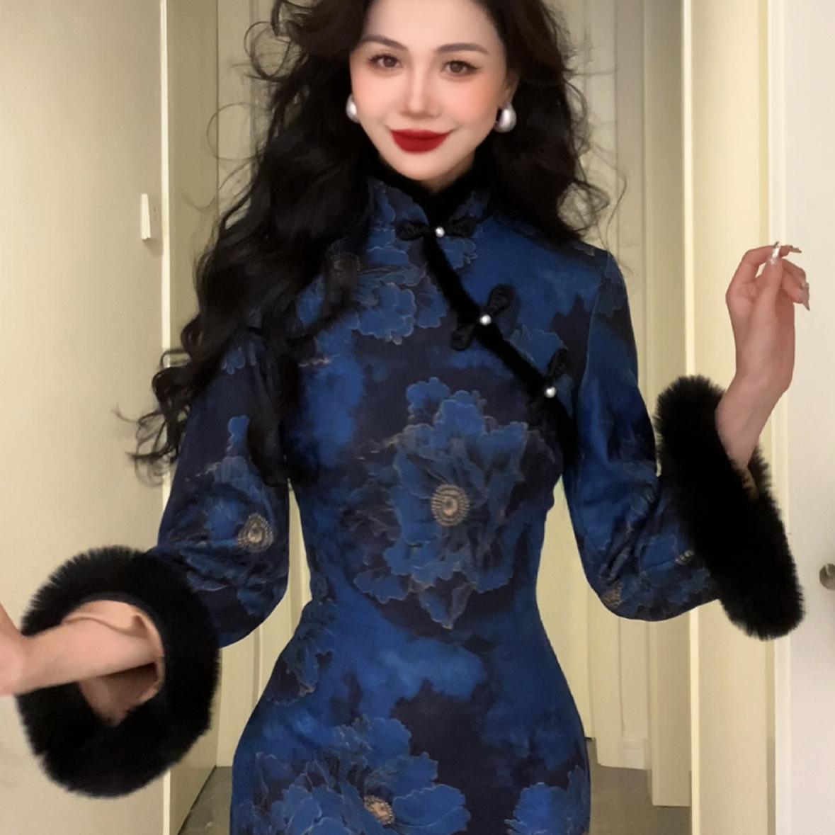 气质日常旗袍复古长款