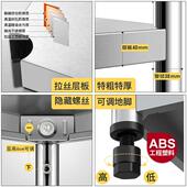 不锈钢仓储货架家用置物架多层超市仓库厨房展示架储物架自由组合