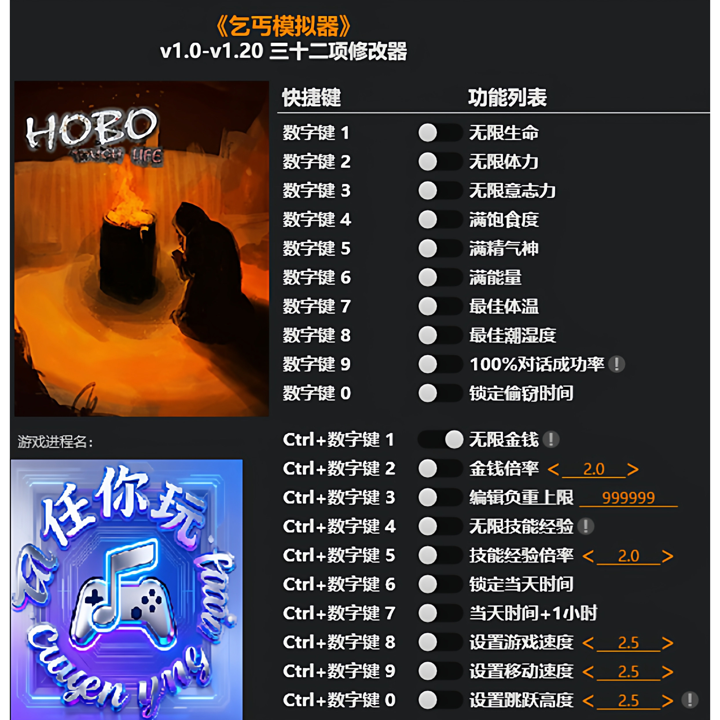 《乞丐模拟器》修改器 Steam正版专用电脑科技辅助工具不含游戏