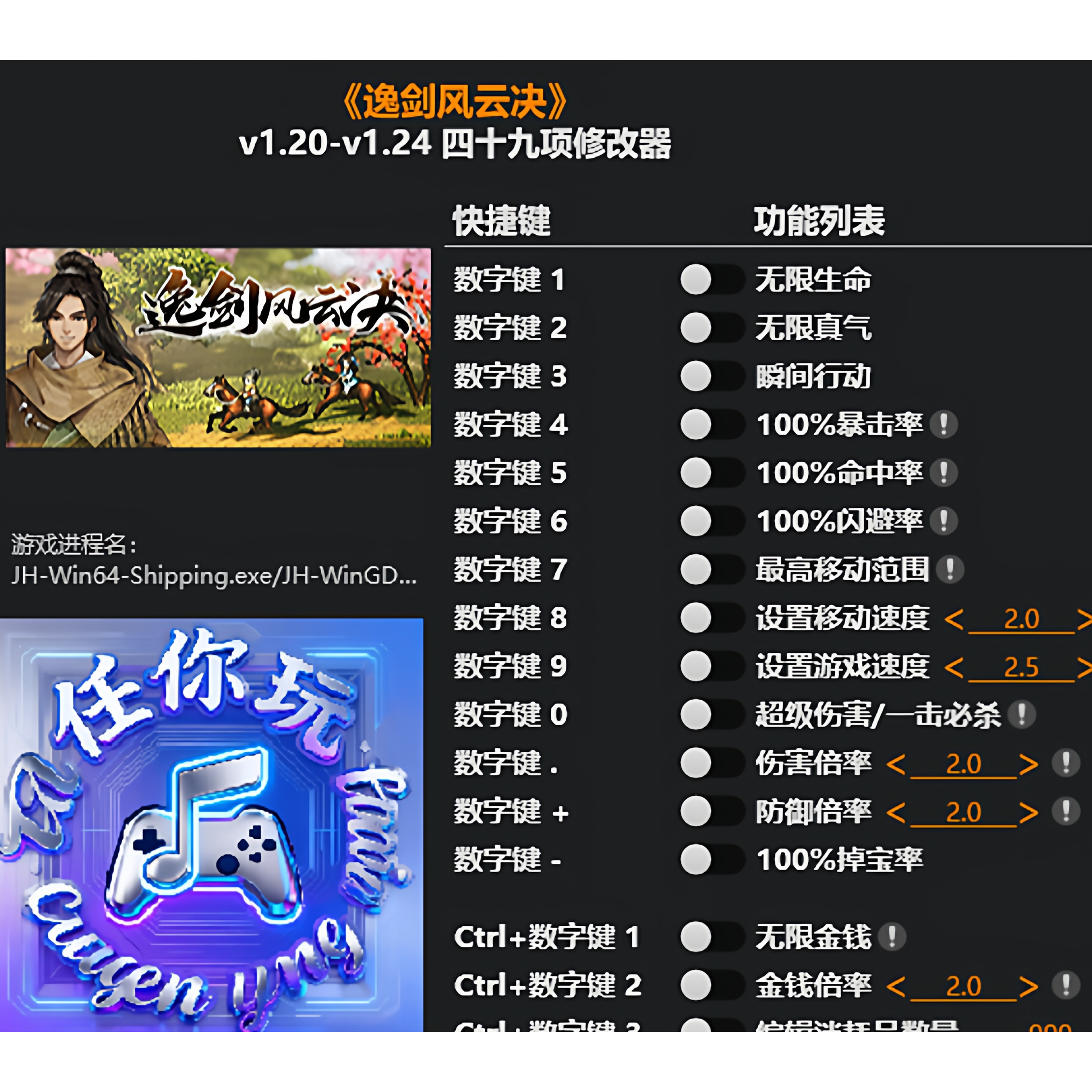 逸剑风云决Steam正版修改器