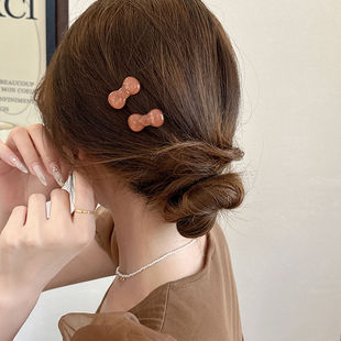 迷你可爱彩色小号蝴蝶结发夹对夹童趣少女侧边碎发刘海夹鸭嘴夹