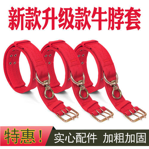 牛项圈脖圈牛用拴牛防脱牛带的项圈小牛牛颈圈牛脖套加厚耐磨2024