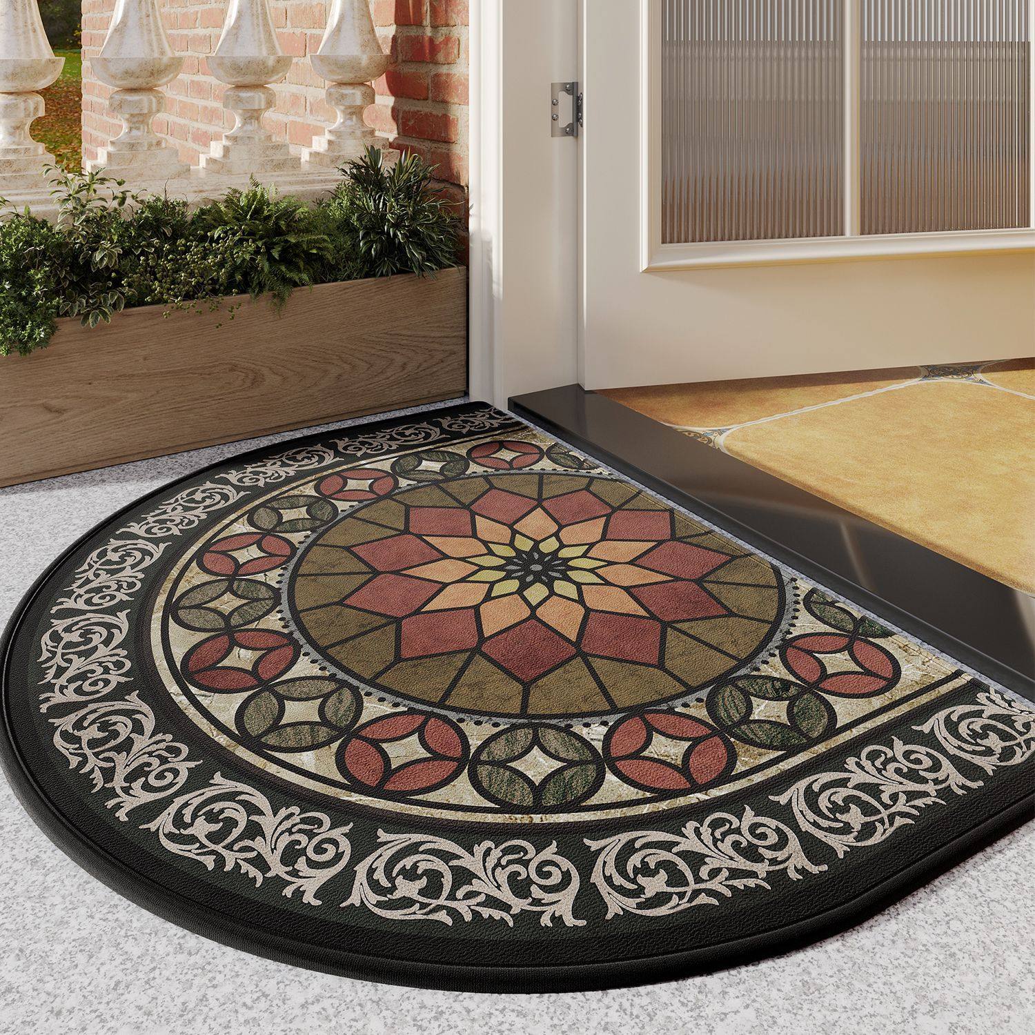 入户门地垫家用防滑门口地毯复古高级感进门脚垫子耐脏耐磨可定制,居家布艺,地毯,淘宝优惠券,粉丝福利购,淘宝优惠卷