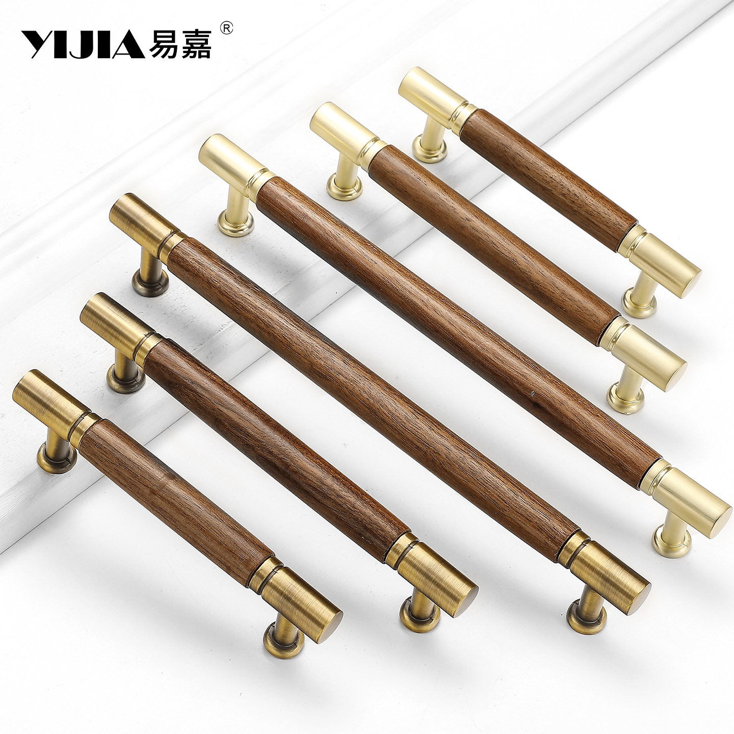 中式复古黄铜柜门拉手中古风胡桃木抽屉柜子门橱柜衣柜门把手柄,基础建材,小拉手,淘宝优惠券,粉丝福利购,淘宝优惠卷