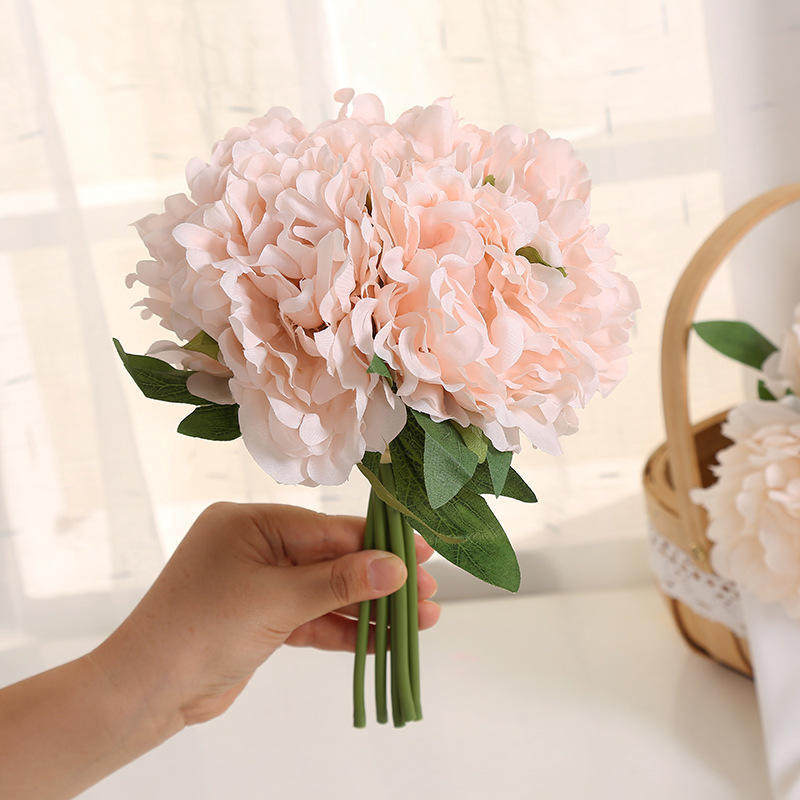 客厅卧室装饰插花跨境假花绣球花手捧花马洛卡绣球手札婚庆
