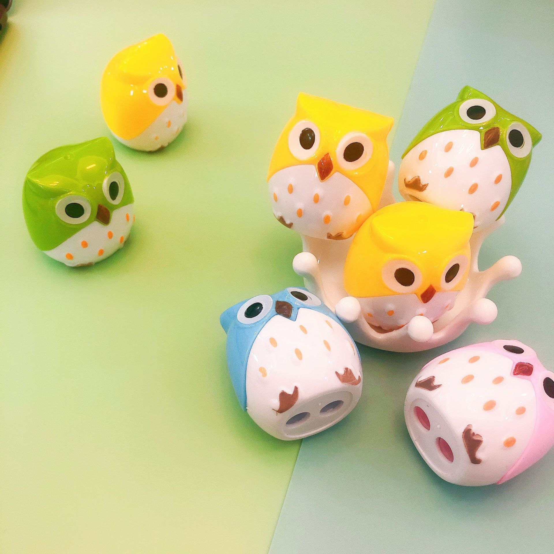 双孔卷笔刀削笔器铅笔刀学生用品创意文具可爱猫头鹰