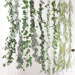 壁挂遮挡 真绿植植物藤常春藤婚礼客厅仿空调管道背景条饰墙森系装