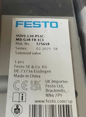 FESTO费斯托575618 VUVS-L30-P53C-M(议价)