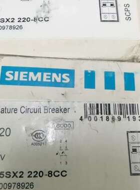 (议价）款 微型断路器 5SX2220-8CC 2P D2