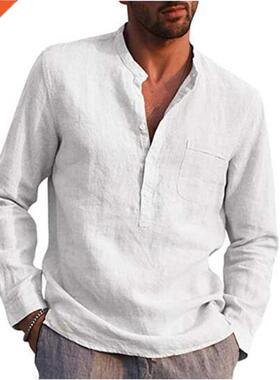 100% Cotton Line Hot Sale Men's Long-Sleeved Shirts Summ