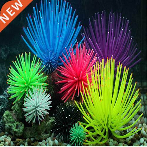 Glowing Artificial Jellyfishes Sucker Coral Aquarium Artific