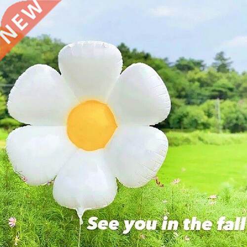 1/3Pcs White Daisy Flower Foil Balloon SunFlower Balloons