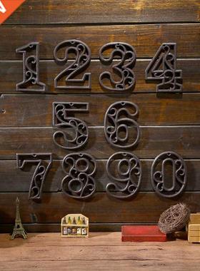 Number 0-9 Cast Iron Digits Plates Home Garden Wall