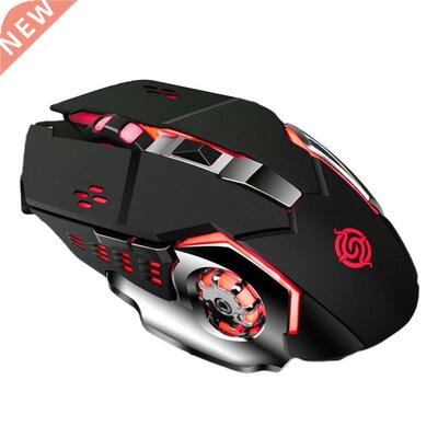 Rechargeable Wired Mouse Silent Gaming Mice 1.8m 6 Keys RGB