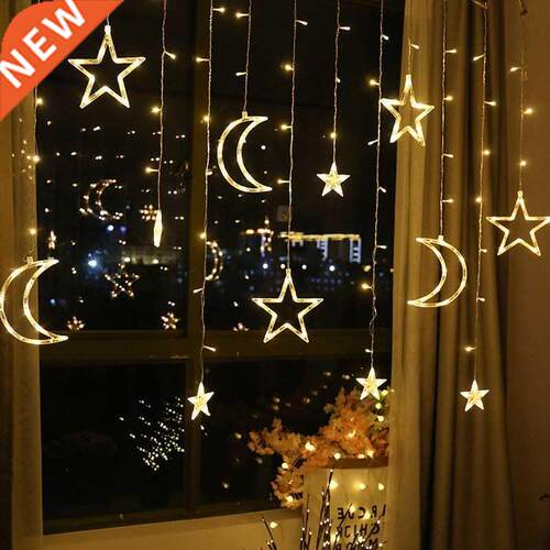3.5M led Star Moon led curtain fairy string light Christmas