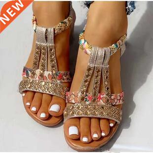 Women Wedge Sandals Summer 2022 New Bohemia Casual High Heel