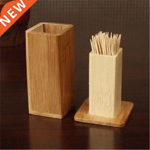 Bamboo Toothpick Box With Lid Household Bamboo Wood