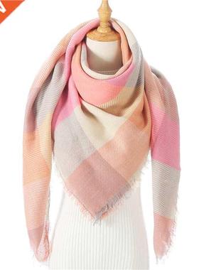 2021 Women Camere Winter Scarf Knit Pamina Bandana Plaid