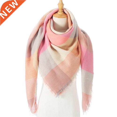 2021 Women Camere Winter Scarf Knit Pamina Bandana Plaid