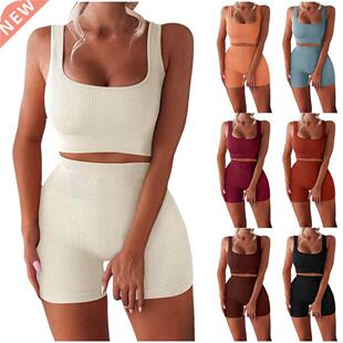 Fitness Shorts Sets Women Workout Two Piece Set Women Seamle