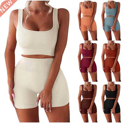 Fitness Shorts Sets Women Workout Two Piece Set Women Seamle