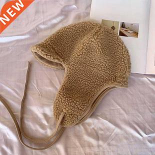 Cute L Wool Earmuffs Hat Women Thickened Thermal Lei Feng