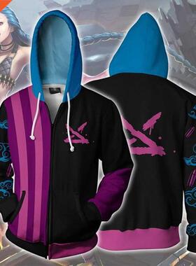 2021 Game Tv Series Arcane Zipper Sweatshirt Women Men Hoodi