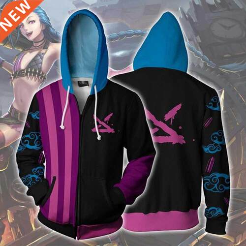 2021 Game Tv Series Arcane Zipper Sweatshirt Women Men Hoodi