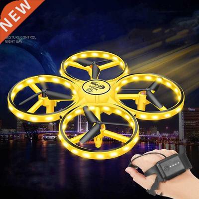2022New RC Mini Quadcopter Induction Drone Smart Watch Remot