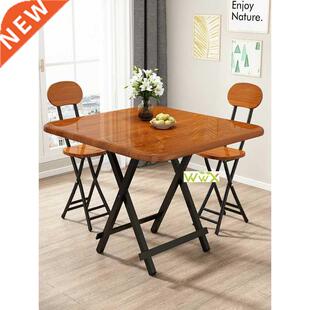 Folding dining table metal legs desktop Suitable for home