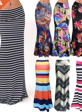 3XL Sprng Summer A-Lne Elastc Hgh-wast Long Pencl Skr