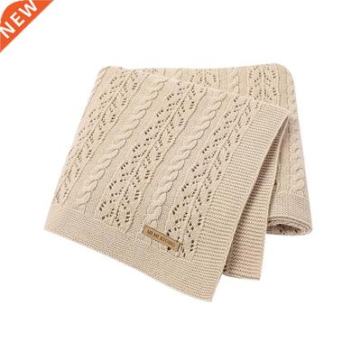 Baby Blankets Knitted For Newborn Boy Girl Muslin Swaddle Wr