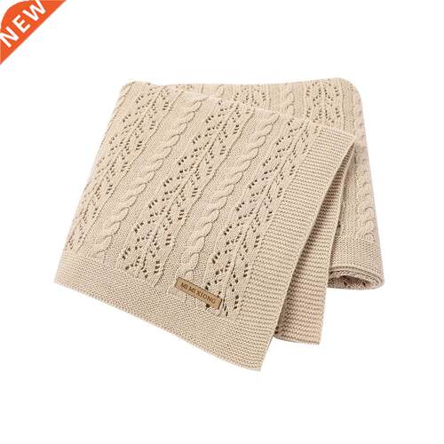 Baby Blankets Knitted For Newborn Boy Girl Muslin Swaddle Wr