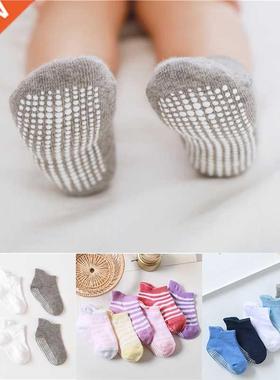 6 Pairs/lot 0 to 5 Years Anti-slip Non Skid Ankle Socks With