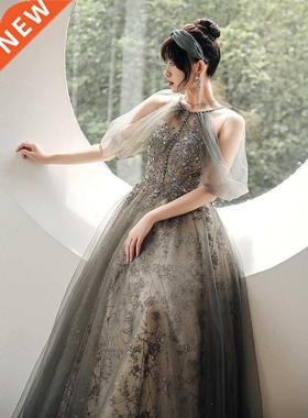 Gorgeous Prom Dresses Woman Halter Party Night Gowns Sequine