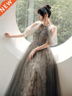 Gorgeous Prom Dresses Woman Halter Party Night Gowns Sequine