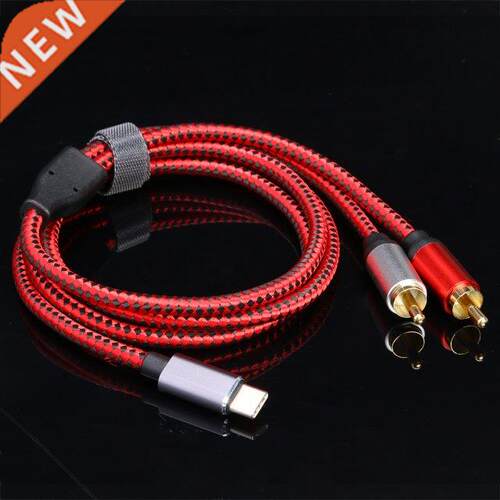 USB C RCA Audio Cable USB Type C Male to 2 RCA Male Audio Ca