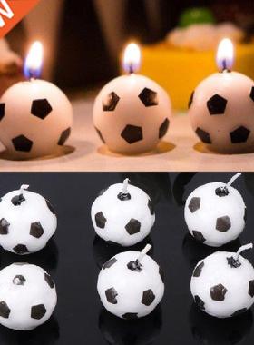 6 Buah/Set Bola Sepak Bola Lilin Sepak Bola untuk Pesta