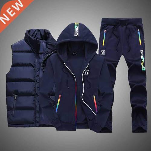 Sweat Suit New Winter Men	s Clothing Men Sets  Pieces