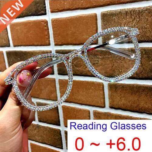 Fashion Rhinestone Farsighted Reading Glasses Women Clear Ro