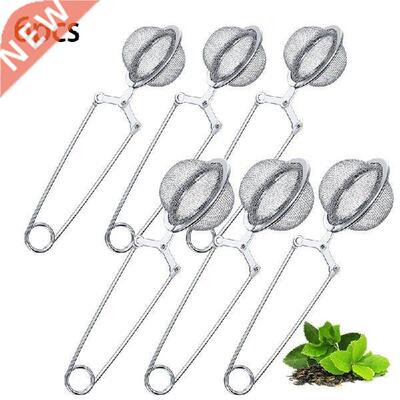 New 6Pcs Tea Infuser Loose Leaf Tea Snap Ball Tea Strainer