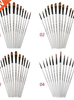 12Pcs Set Nylon Bristles Watercolor Acrylic Oil Painting Sla